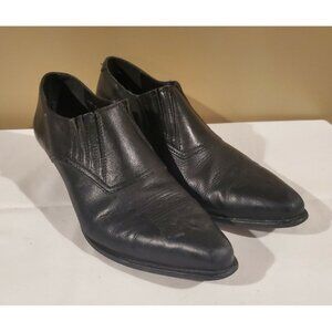 Women's Durango Black Leather Ankle Bootie Sz 9M Western Cowgirl Biker